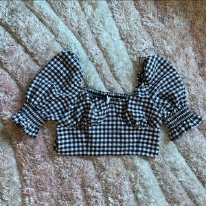 H&M gingham crop top